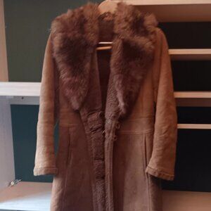 Brown shearling coat
